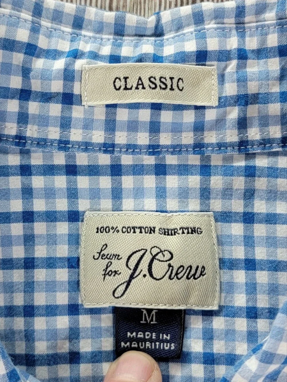 J. Crew Classic Cotton Plaid Button Down Shirt